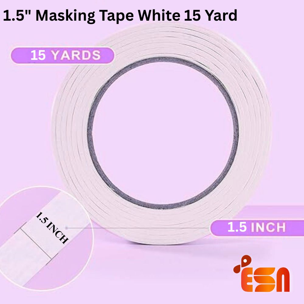 1.5" Masking Tape White 15 Yard