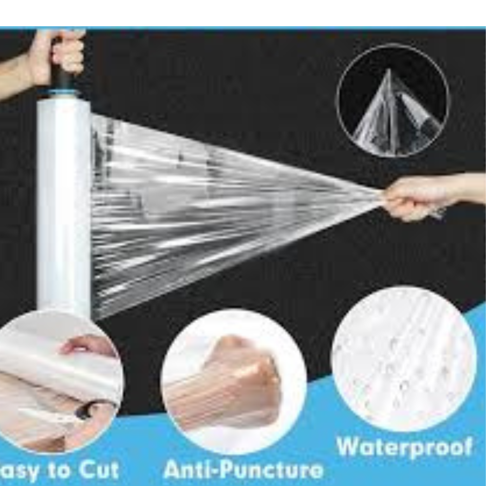 Clear Stretch Films Rolls 1.3kg - 400g Core (gross including 1.3 core)