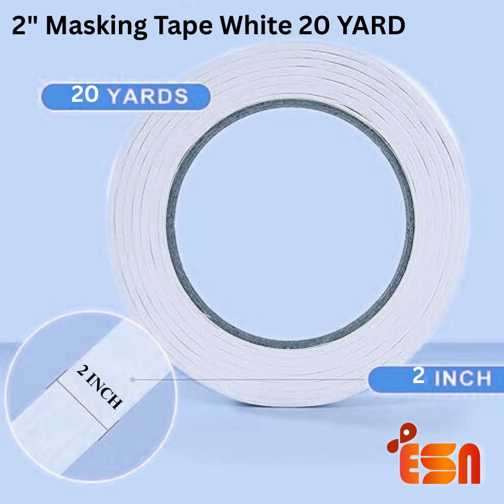2" Masking Tape White 20 Yard