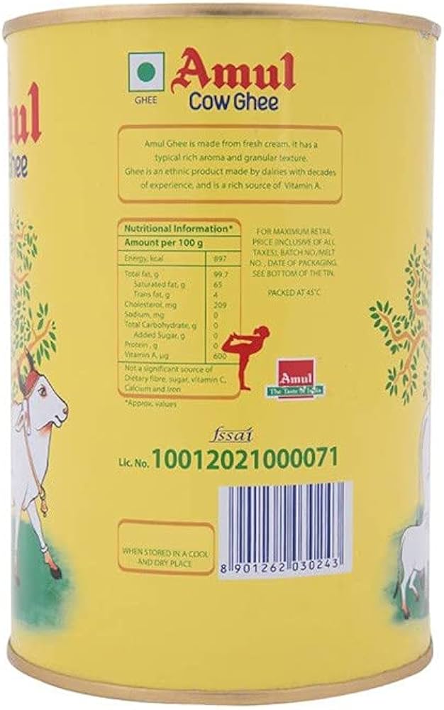 Amul Pure Cow Ghee 500ml 452g