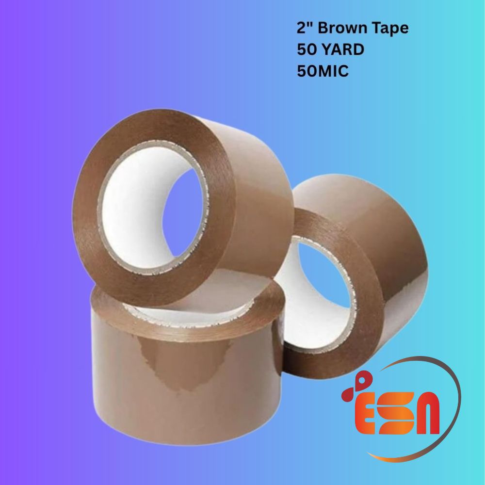 2" Clear & BROWN Tape 50YARD /50MIC