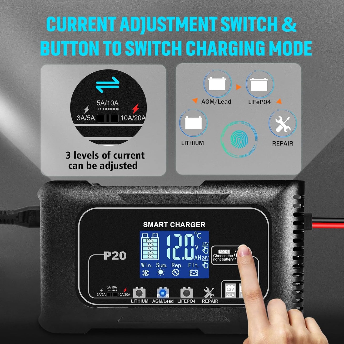 20 Amp Digital Battery Charger