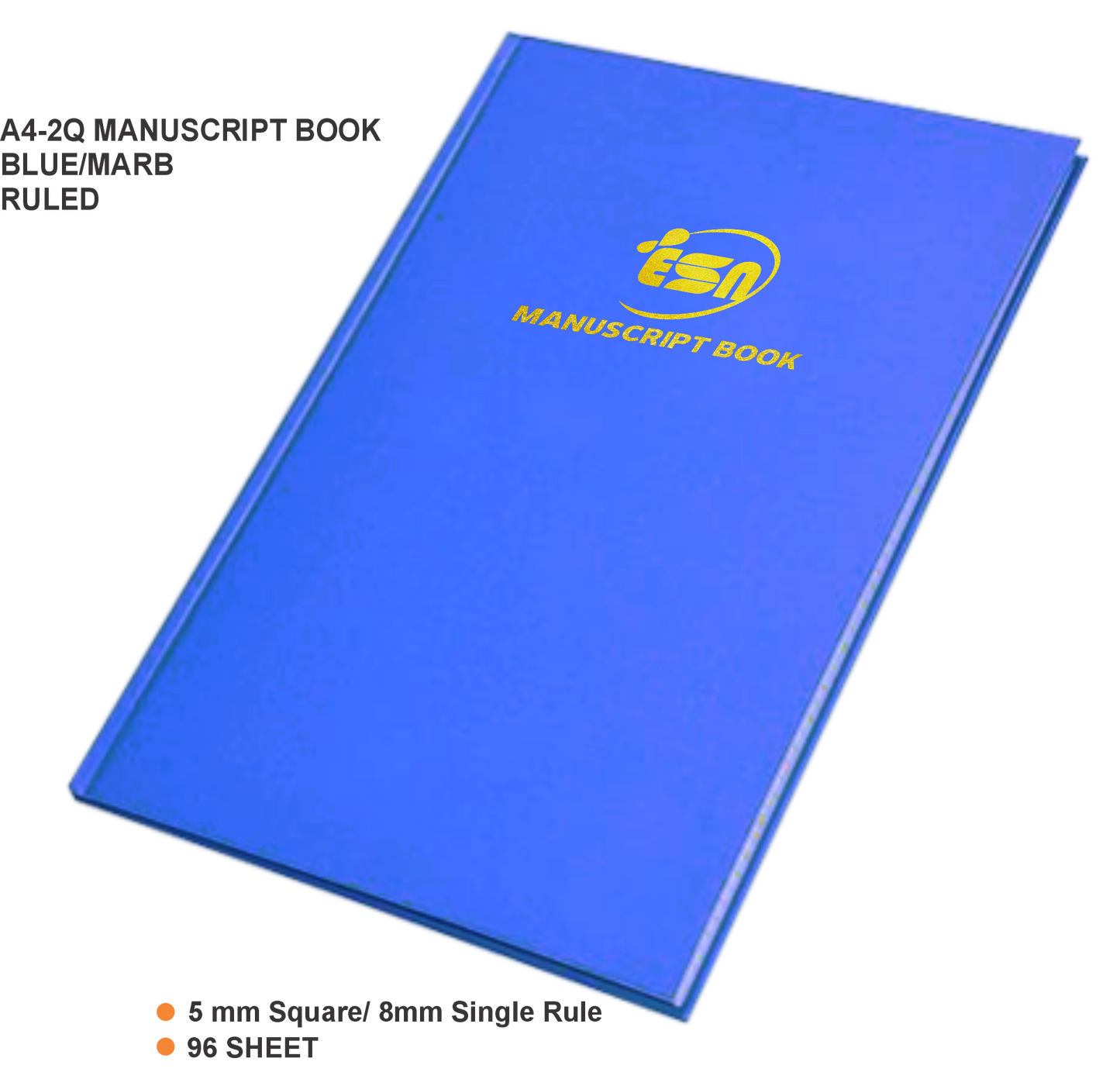 A4-2Q Manuscript Book Blue/Marb