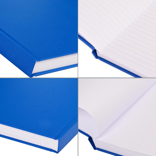 A4-4Q Manuscript Book Blue/Marb