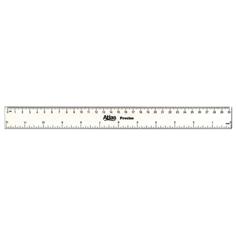 Ruler Clear Crystal 30cm