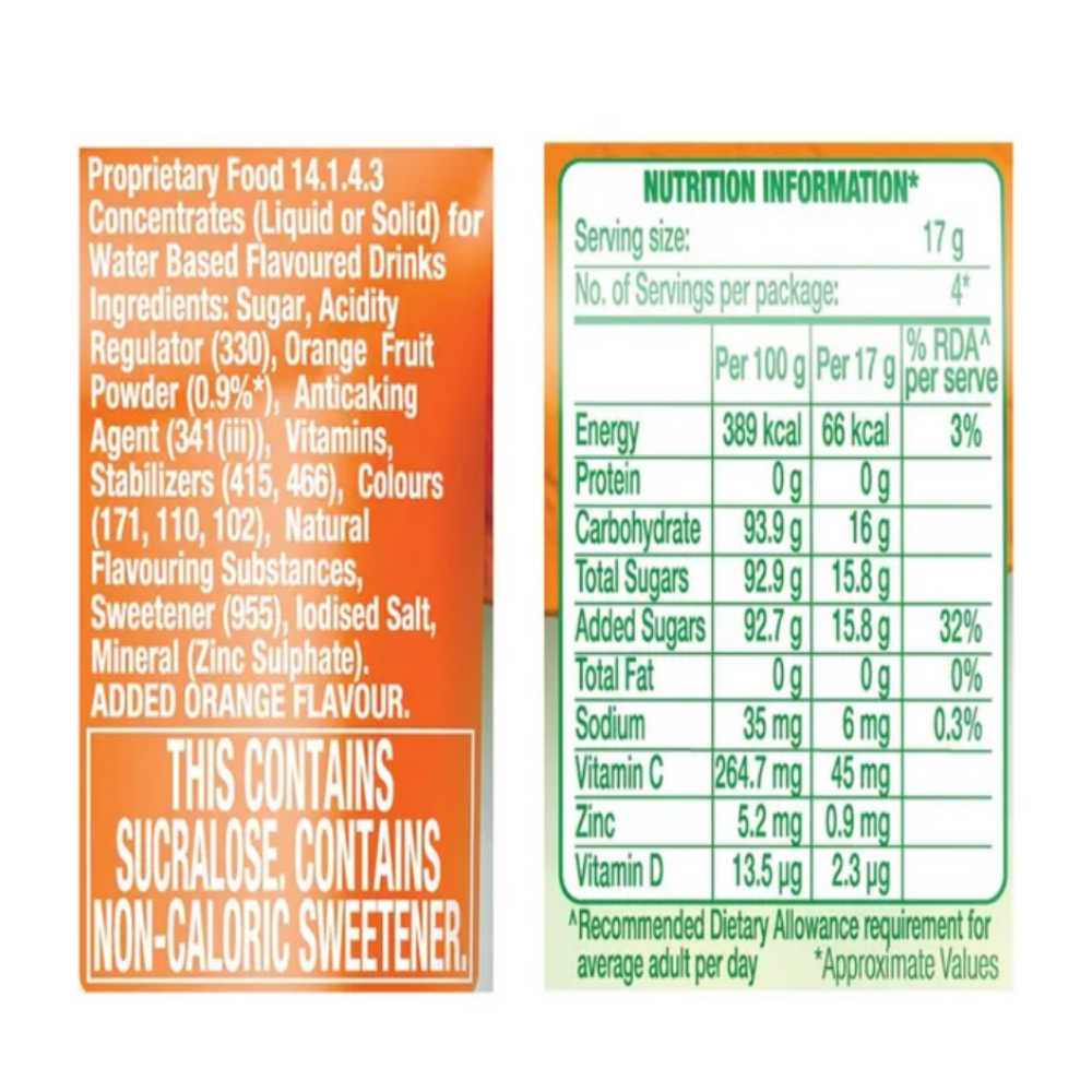 Tang Orange Powdered Drink Orange 375g