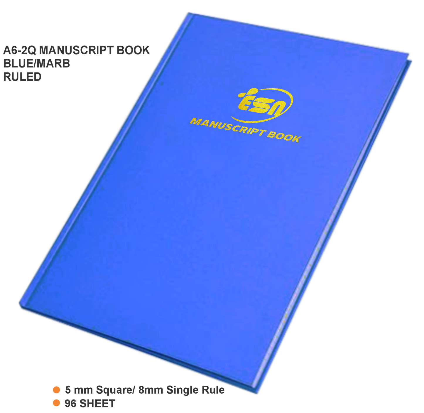A6-2Q Manuscript Book Blue/Marb