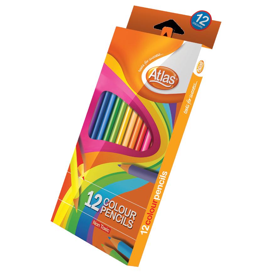 Atlas Imported Colour Pencils 12 Colour