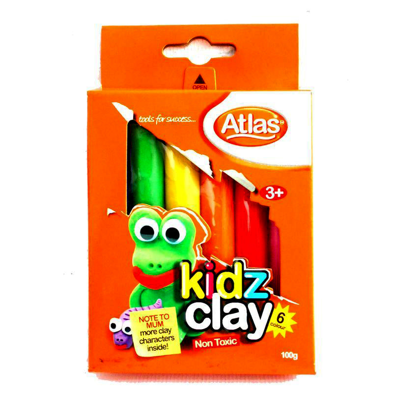 Atlas Kiddy Clay 6 Colour 100g