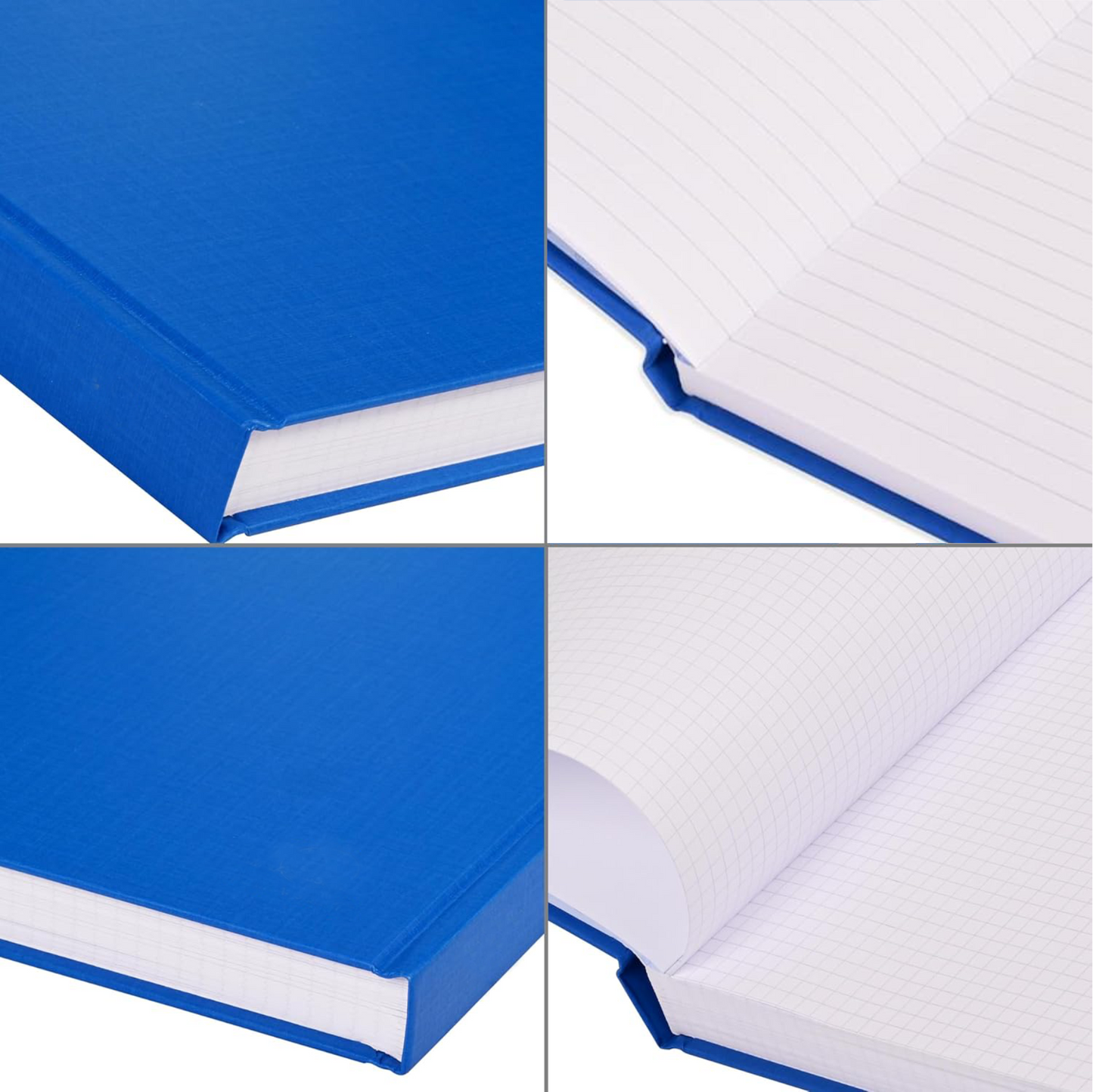 10''X8''-3Q MANUSCRIPT BOOK BLUE/MARB