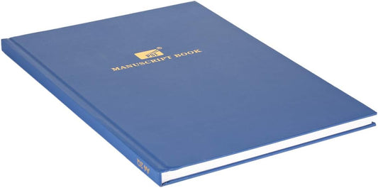 A4-6Q Manuscript Book Blue/Marb 298 sheets