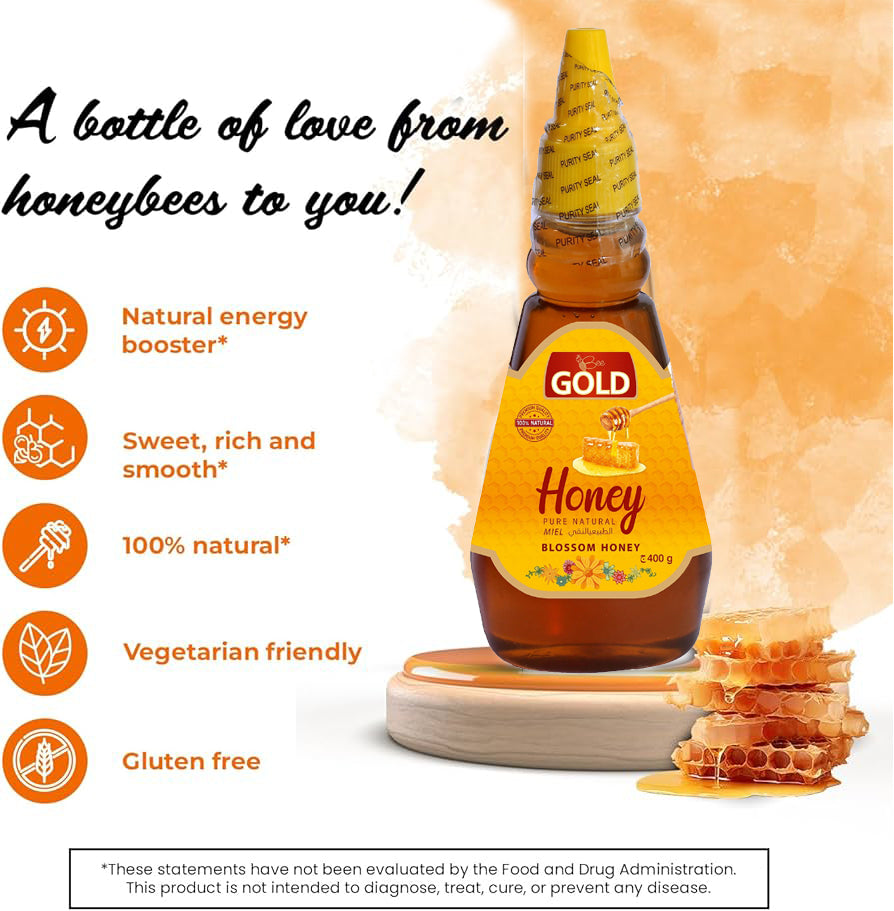 Bee Gold Blossom Honey Squeeze Cone 400g