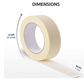 2" Masking Tape White 20 Yard