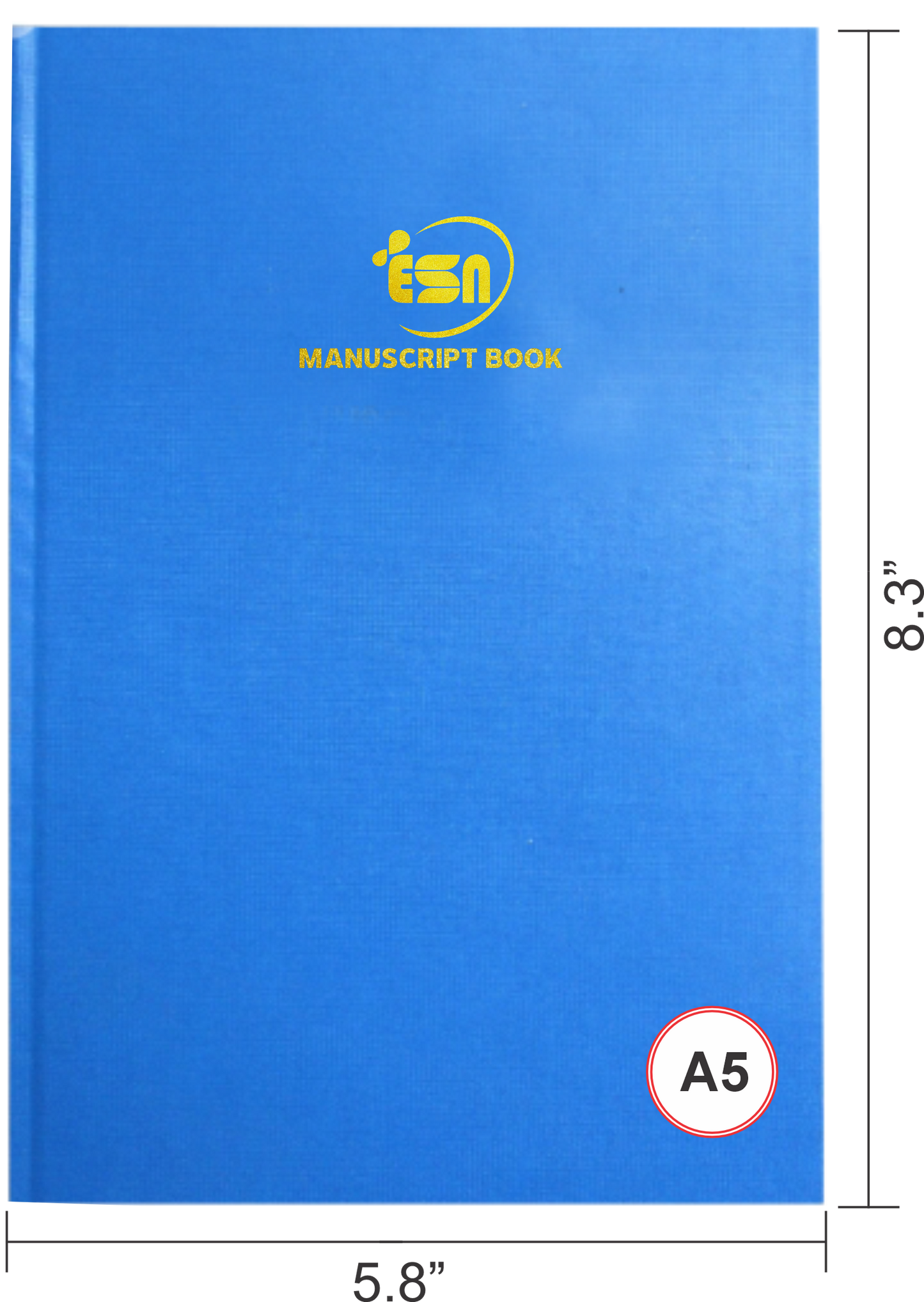 A4-5Q MANUSCRIPT BOOK BLUE/MARB