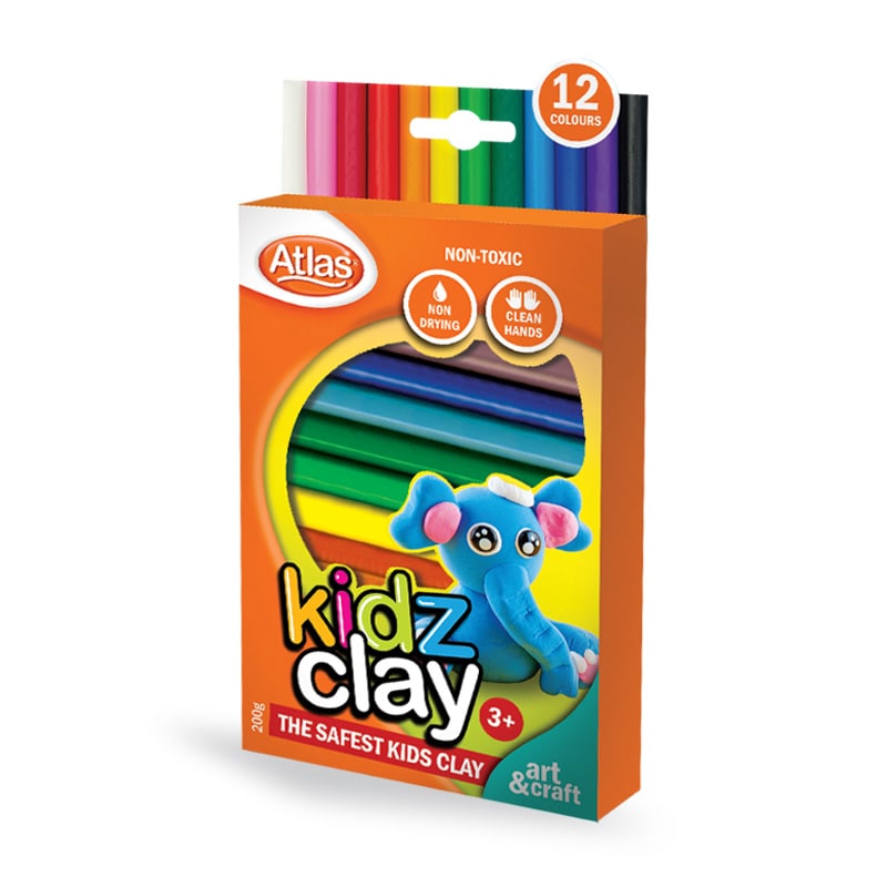 ATLAS KIDDY CLAY 12 COLOUR 200G