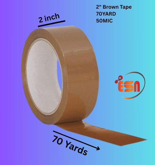 2" BROWN Tape 70YARD /50MIC