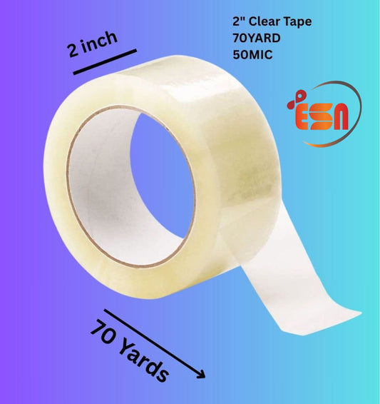 2" ClearTape 70 YARD /50MIC