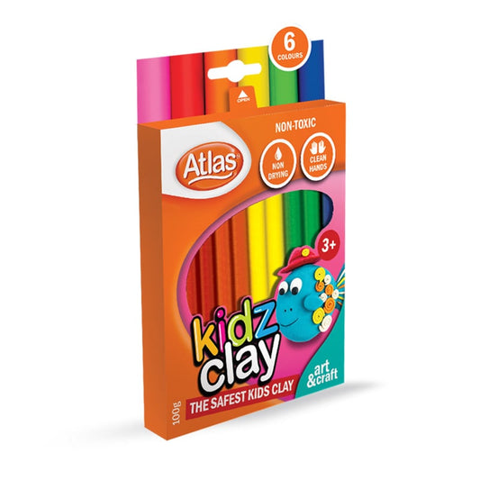 ATLAS KIDDY CLAY 6 COLOUR 100G