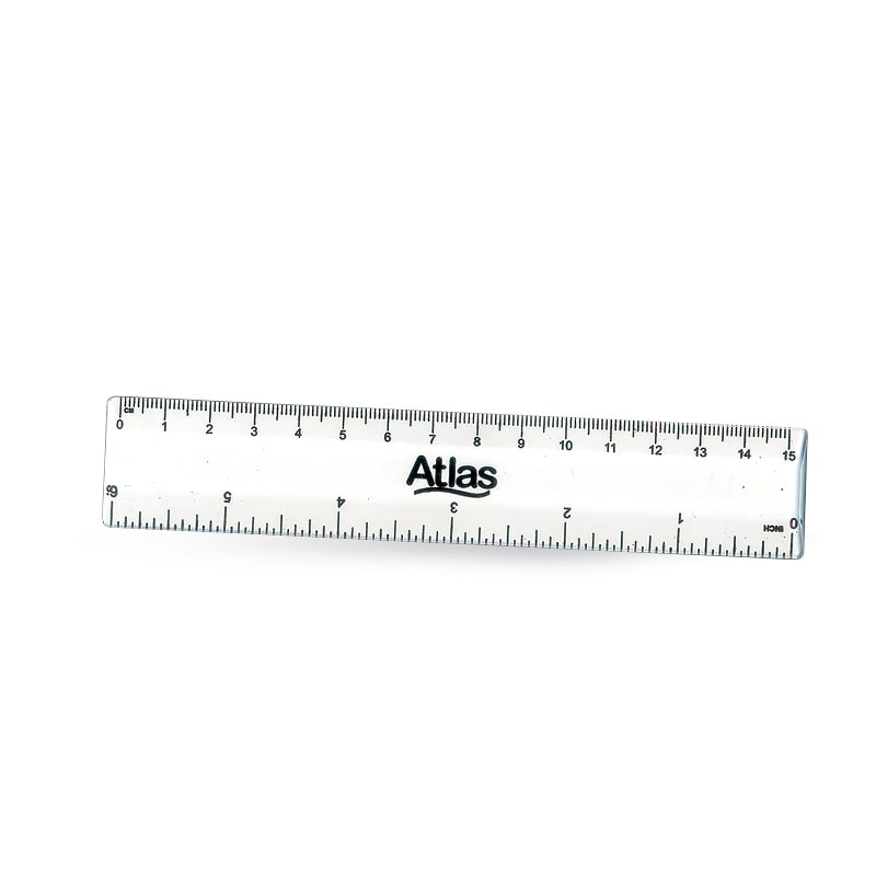 RULER CLEAR CRYSTAL - 15CM